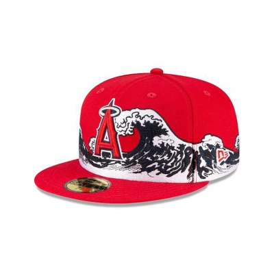 Sapca New Era Los Angeles Angels MLB Wave 59FIFTY Fitted - Rosii